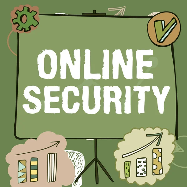 Tekst Met Inspiratie Online Securityrules Beschermen Tegen Aanvallen Internet Business — Stockfoto