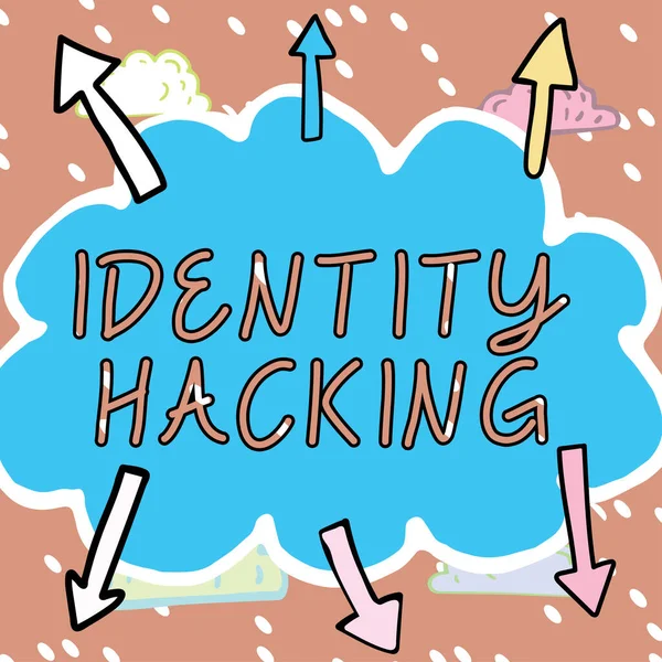 Inspiração Mostrando Sinal Identidade Hackingcriminal Que Roubar Suas Informações Pessoais — Fotografia de Stock