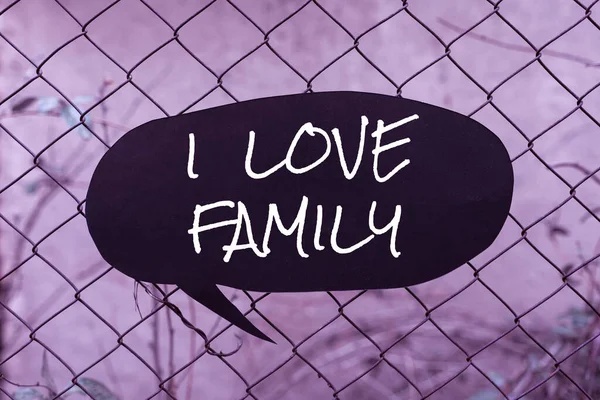 Testo Calligrafico Love Family Business Showcase Buoni Sentimenti Parenti Cura — Foto Stock