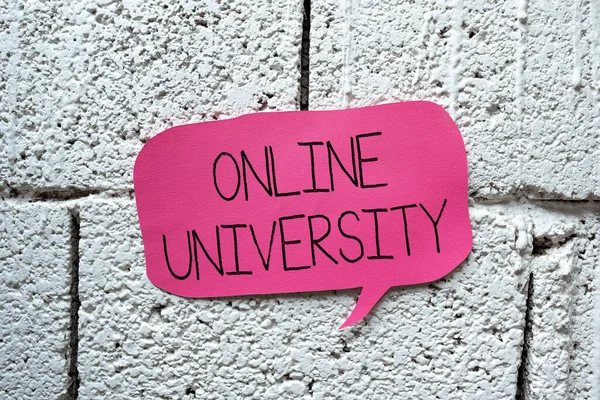 Kézírás Jel Online Universitydistance Learning Tanfolyamok Veszik Interneten Word Írt — Stock Fotó