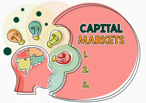 Texto Que Presenta Capital Marketspermitir Las Empresas Para Recaudar Fondos — Foto de Stock