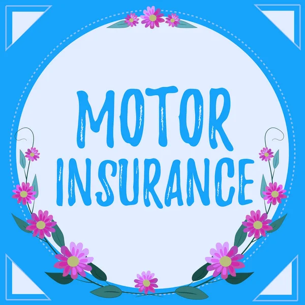 Conceptual caption Motor InsuranceProvides financial compensation to cover any injuries, Business approach Provides financial compensation to cover any injuries