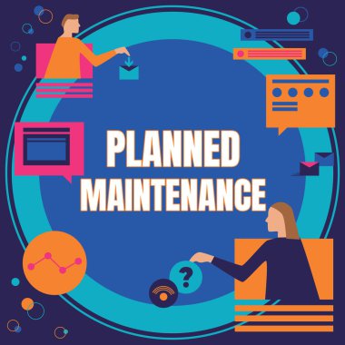 Düzenli Bakım, Konsept 'i gösteren metin işareti, Düzenli Taban' a göre planlanacak denetimler anlamına geliyor