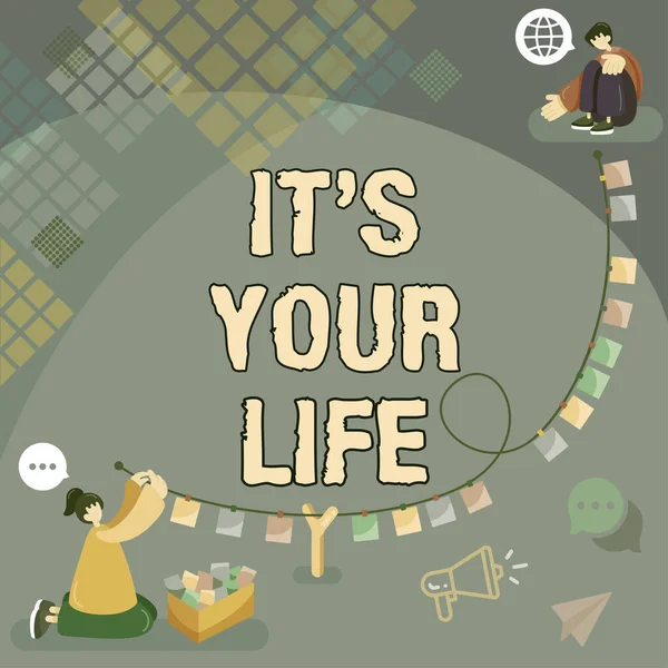Konzeptionelle Bildunterschrift Your Life Geschäftsidee Sie Können Ihre Eigene Entscheidung — Stockfoto