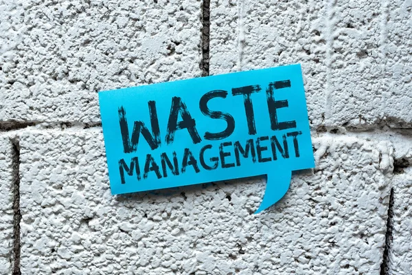 Текст Показує Натхнення Waste Managementactions Потребував Управління Сміттєвим Зачаттям Остаточному — стокове фото