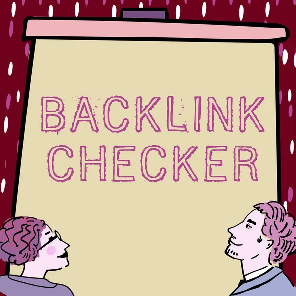 Текст Показує Натхнення Backlink Checkerзнайдіть Своїх Конкурентів Найцінніших Точкових Візерунків — стокове фото