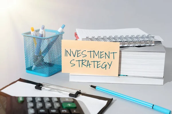 Hand Writing Sign Investment Strategy Internet Concept Set Rules Procedures — 스톡 사진