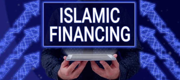 Scrittura Visualizzando Testo Islamic Financingattività Bancaria Investimenti Conformi Alla Sharia — Foto Stock