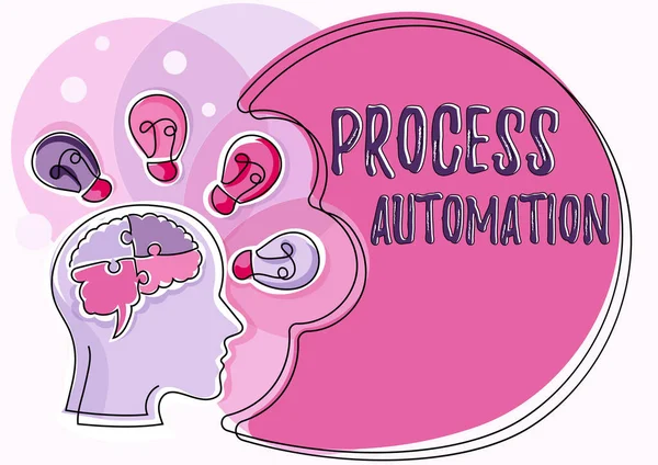 Konzeptionelle Darstellung Prozessautomatisierungtransformation Rationalisierte Robotik Redundanz Vermeiden Konzept Bedeutet Transformation — Stockfoto