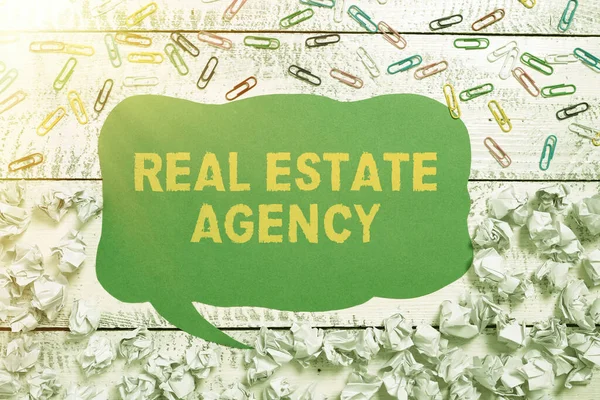 Inspiration showing sign Real Estate AgencyBusiness Entity Arrange Sell Rent Lease Manage Properties, Word Written on Business Entity Arrange Sell Rent Lease Manage Properties