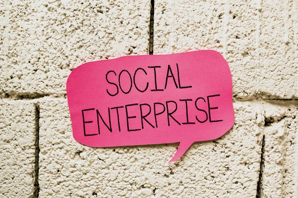 Texto Pie Foto Que Presenta Social Enterprisebusiness Que Hace Dinero — Foto de Stock