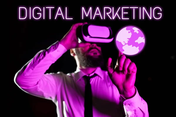 Tekst Die Inspiratie Toont Digitale Marketingzoekmachine Optimalisatie Pay Klik Internet — Stockfoto