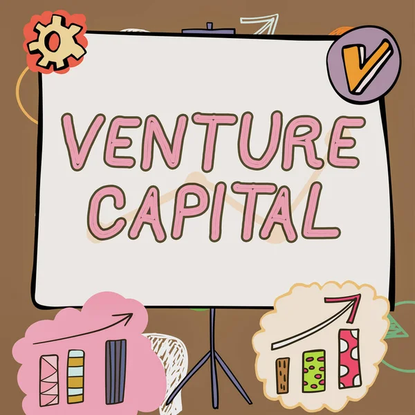 Legenda Conceitual Venture Financiamento Capital Concedido Pelas Empresas Pequenas Fases — Fotografia de Stock