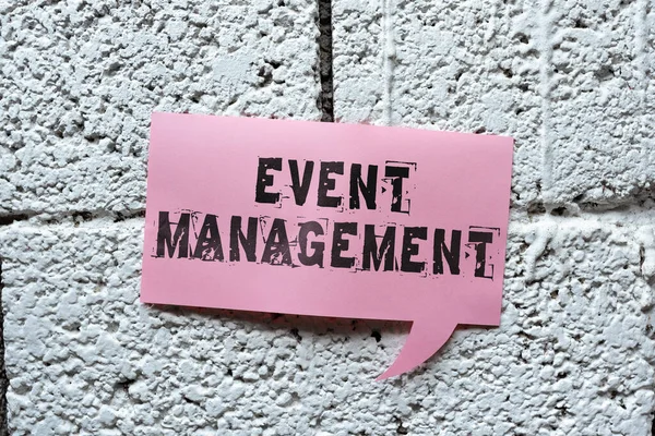 Tekst Met Inspiratie Event Managementcreatie Ontwikkeling Van Grootschalige Acties Festivals — Stockfoto