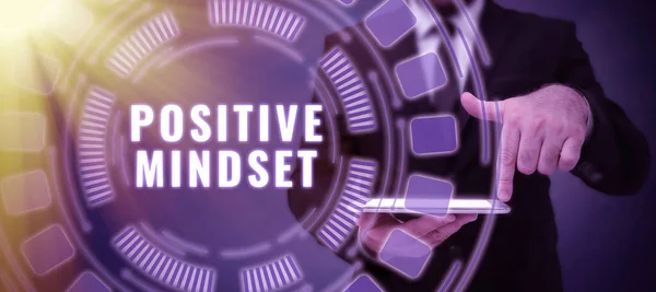 Text Showing Inspiration Positive Mindsetmental Emotional Attitude Focuses Bright Side — Stock Photo, Image