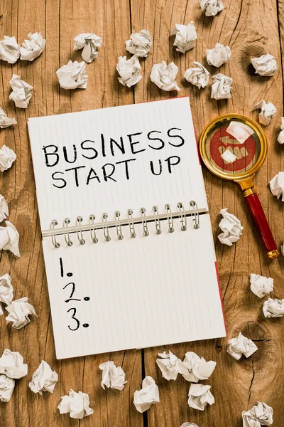 Tekst Met Inspiratie Business Start Omhoognieuwe Handelsonderneming Opzetten Fresh Undertaking — Stockfoto