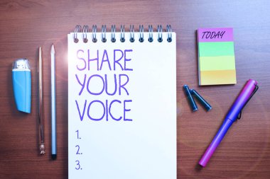 Sesinizi Paylaşım çalışanı ya da üyesinin fikrini ya da önerisini sunan metin başlığı, çalışana ya da üyeye fikrini ya da önerisini soran sözcük