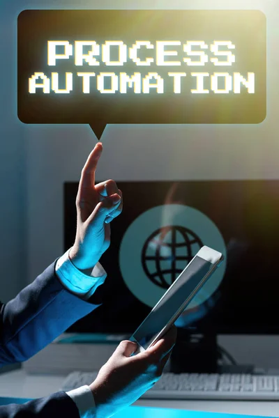 Affichage Conceptuel Automatisation Des Processustransformation Robotique Rationalisée Pour Éviter Redondance — Photo