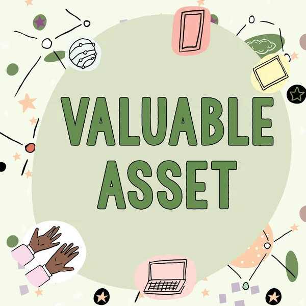 Conceptual Display Valuable Assetyour Most Valuable Asset Your Ability Capacity — Stock Photo, Image