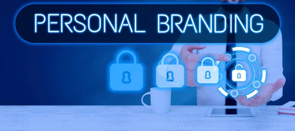 Personal Brandingmarketing 자체와 브랜드 로서의 그들의 경력은 콘셉트는 마케팅 자체와 — 스톡 사진