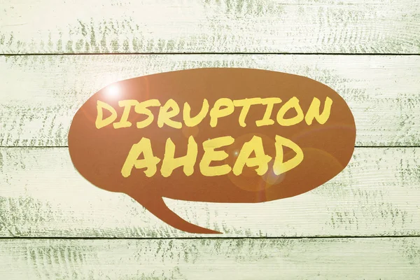 Didascalia Concettuale Disruption Aheadtransformation Che Causata Dalla Tecnologia Emergente Business — Foto Stock