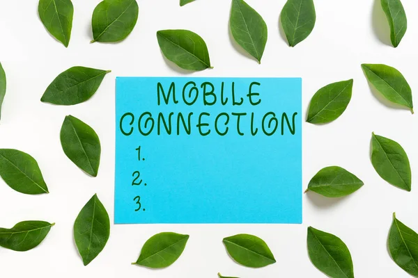 Концептуальний Заголовок Mobile Connectionsecure Універсальне Рішення Входу Використанням Мобільного Телефону — стокове фото