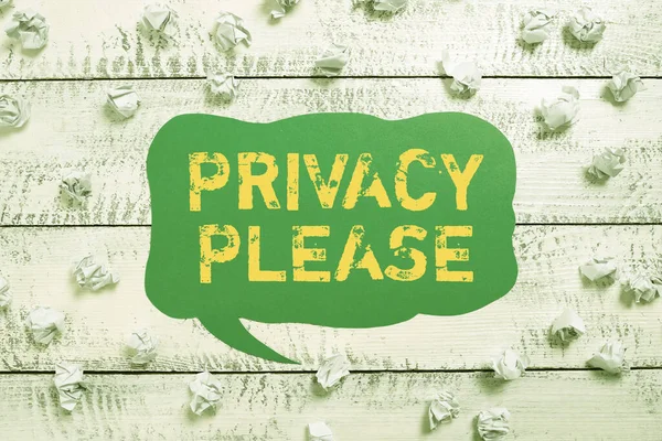 Tekstbord Met Privacy Laat Iemand Persoonlijke Ruimte Respecteren Laat Staan — Stockfoto