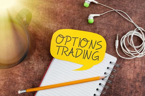 Writing Displaying Text Options Tradingdifferent Options Make Goods Services Spread — Stock Photo, Image