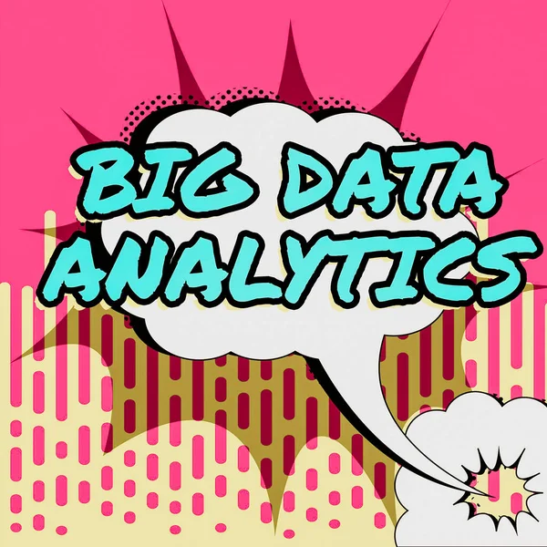 Scrittura Visualizzazione Testo Big Data Analyticsil Processo Esame Grandi Vari — Foto Stock