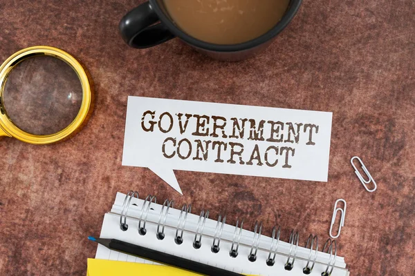 Conceptual Display Government Contract Word Written Agreement Process Sell Services — Stock Photo, Image