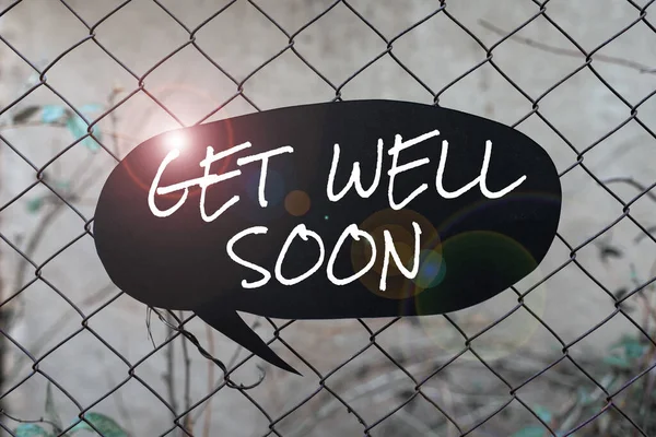 Text sign showing Get Well Soon, Business approach Wishing you have better health than now Greetings good wishes