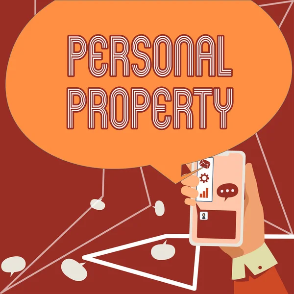 Handwriting Text Personal Propertythings You Own Can Take You Movable — Stock Photo, Image