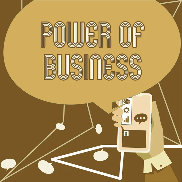 Texto Mostrando Inspiração Power Businessa Capacidade Influenciar Pares Para Atingir — Fotografia de Stock