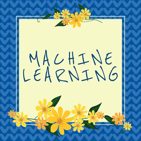 Texto Título Presentación Machine Learninggive Computadoras Capacidad Ser Enseñado Con — Foto de Stock