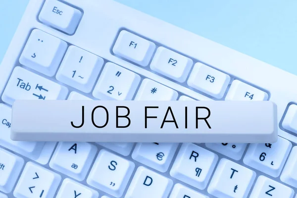 Conceptual display Job Fair, Business overview An event where a person can apply for a job in multiple companies