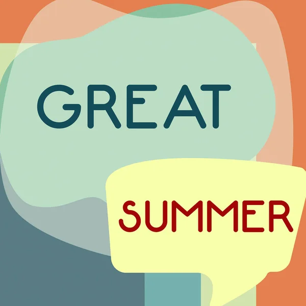 Tekst Pokazujący Inspirację Great Summer Internet Concept Having Fun Good — Zdjęcie stockowe