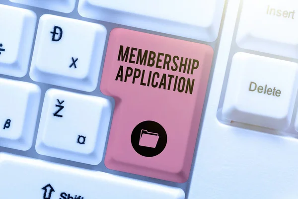 Legenda Conceitual Membership Application Business Approach Gateway Para Qualquer Organização — Fotografia de Stock