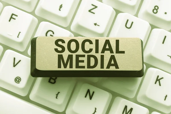 Inspiracja Ukazująca Znak Social Media Koncepcja Oznaczająca Kanał Komunikacji Online — Zdjęcie stockowe