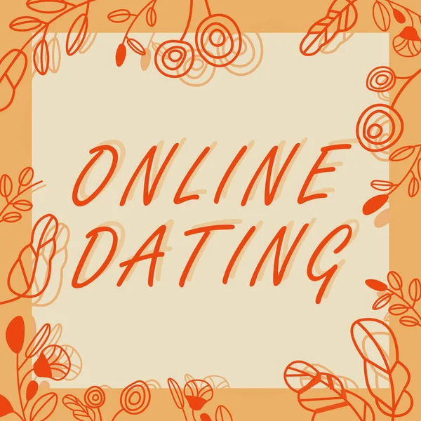 Teksten Weergeven Online Dating Zakelijke Aanpak Zoeken Matching Relaties Edating — Stockfoto