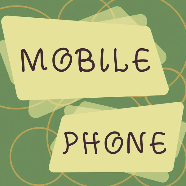Teksten Weergeven Mobiele Telefoon Zakelijk Concept Een Handapparaat Dat Wordt — Stockfoto