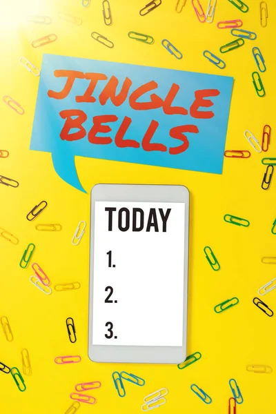 Γράφοντας Εμφανίζει Κείμενο Jingle Bells Επιχειρηματική Ιδέα Πιο Διάσημο Παραδοσιακό — Φωτογραφία Αρχείου