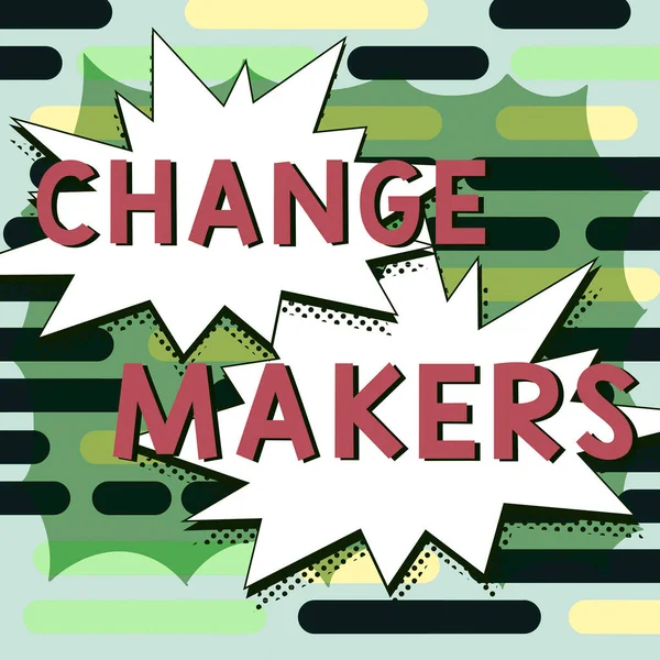 Konceptuell Bildtext Förändring Makers Business Showcase Ung Turk Influencers Acitivister — Stockfoto