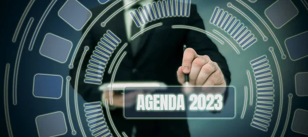 Tekst Met Inspiratie Agenda 2023 Presentatielijst Van Activiteiten Van Het — Stockfoto