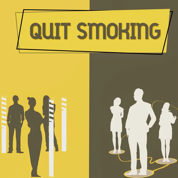 Teksten Weergeven Stoppen Met Roken Bedrijfsoverzicht Stoppen Stoppen Met Tabaksverslaving — Stockfoto