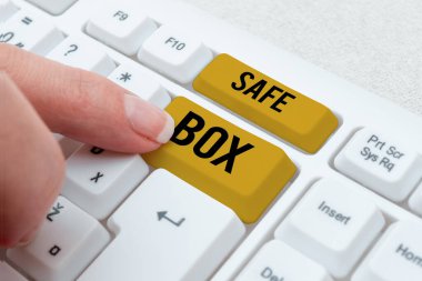 Kavramsal görünüm Kasası, iş konsepti önemli veya değerli şeyleri tutabileceğiniz küçük bir yapı