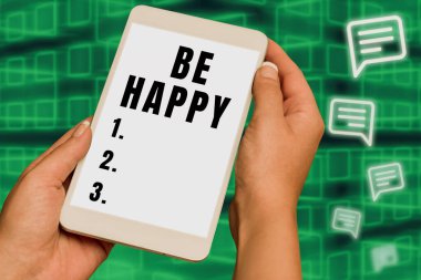 Metin yazma Mutlu ol, iş şovu her an canlı yayında hayatındaki son aşk ailenin işi.