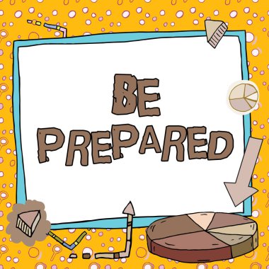 İşaret gösterimine hazır olun, iş konsepti gelecekte kullanıma ya da değerlendirmeye hazır olun