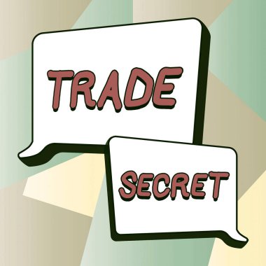 Bir ürün fikri mülkiyeti hakkında gizli bilgi anlamına gelen ticari sır kavramını gösteren ilham