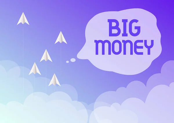 Tekst Weergeven Big Money Business Concept Met Betrekking Tot Veel — Stockfoto