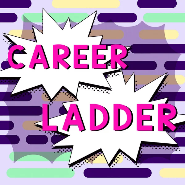 Hand Writing Sign Career Ladder Business Concept Job Promotion Επαγγελματική — Φωτογραφία Αρχείου